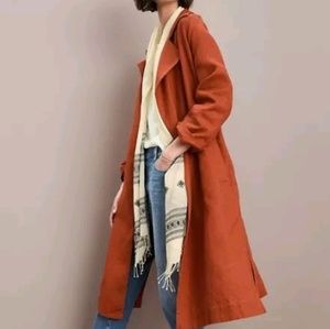 Eileen Fisher linen trench coat